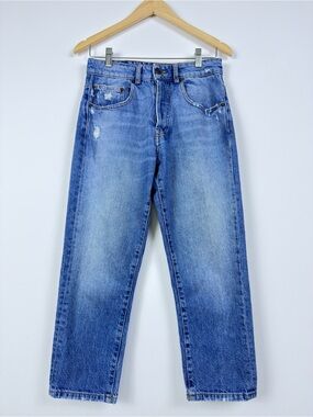 6397 Shorty Button Fly Straight Leg Jeans Size 25 Made In Italy